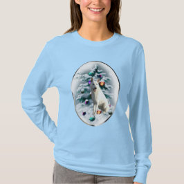 White German Shepherd Kerstmis T-shirt