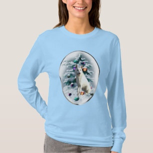 White German Shepherd Kerstmis T-shirt