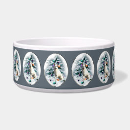 White German Shepherd Kerstmis Voerbakje