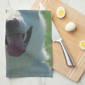 White German Shepherd Kitchen Towel Theedoek (Quarter Fold)