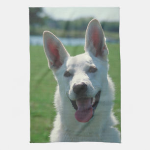 White German Shepherd Kitchen Towel Theedoek