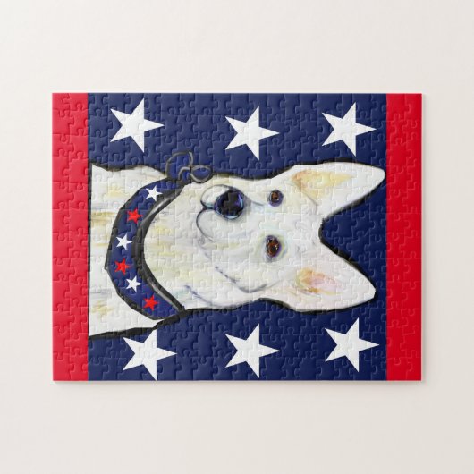 WHITE GERMAN SHEPHERD LEGPUZZEL (Horizontaal)