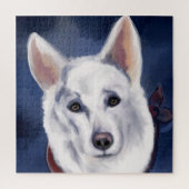 WHITE GERMAN SHEPHERD LEGPUZZEL (Verticaal)