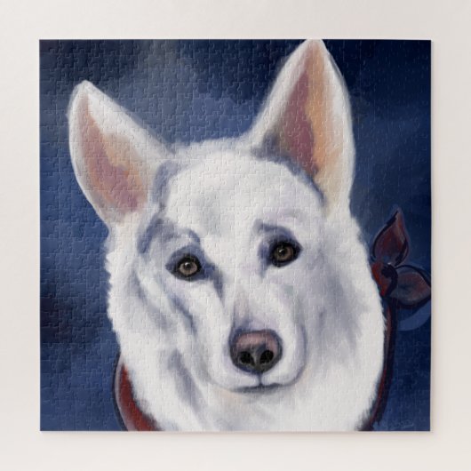 WHITE GERMAN SHEPHERD LEGPUZZEL (Verticaal)