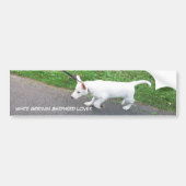 White German Shepherd Lover Bumpersticker (Voorkant)