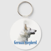 White German Shepherd Name Sleutelhanger (Achterkant)