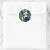 White German Shepherd Ronde Sticker (Tas)
