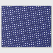 White German Shepherd schetst over marine Cadeaupapier (Vlak)