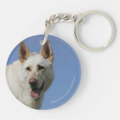 White German Shepherd Sleutelhanger (Achterkant)