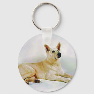 White German Shepherd Sleutelhanger