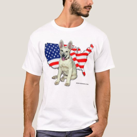 White German Shepherd T-shirt (Voorkant)