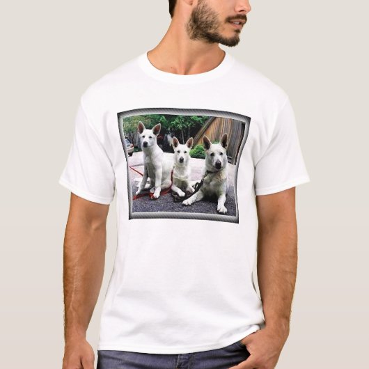 White-German-Shepherd T-shirt (Voorkant)