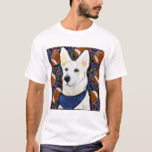 White German Shepherd T-shirt (Voorkant)