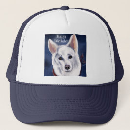 WHITE GERMAN SHEPHERD TRUCKER PET