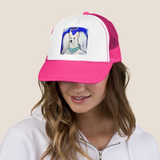 White German Shepherd Trucker Pet (In situ)