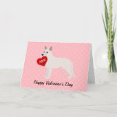 White German Shepherd Valentijnsdag Feestdagen Kaart (Voorkant)