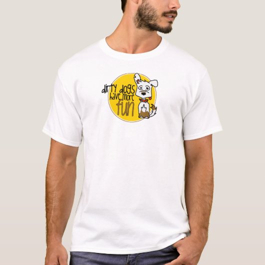 White German Shepherd - Yellow Logo T-shirt (Voorkant)