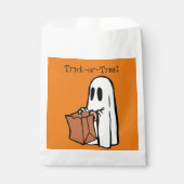 White Ghost met Trick-or-Treat Bags - goodie bag Bedankzakje (Voorkant)