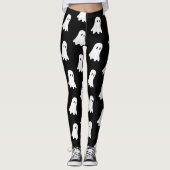 White Ghost, op zwarte achtergrond. Leggings (Voorkant)