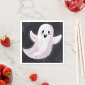 White Ghost Schattige Halloween Party Servet (Insitu)