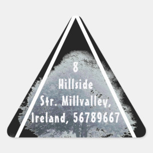 White Ghost Tree in Fog Address Sticker