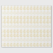 White Gift Wrap with Gold Ornaments  Cadeaupapier (Vlak)