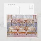 White Gilt en Painted Settee van Edwin Foley Briefkaart (Voorkant / Achterkant)