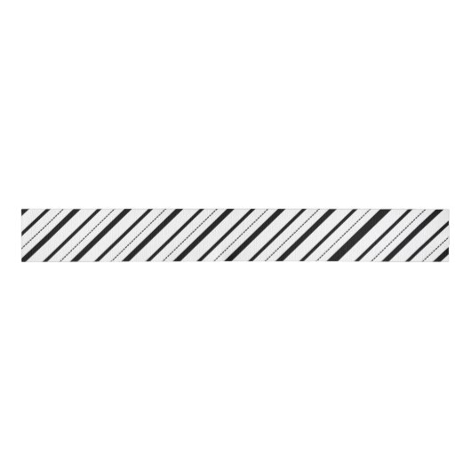 White Gingham Stripes Pattern Grosgrain Lint (Voorkant)