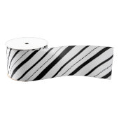 White Gingham Stripes Pattern Grosgrain Lint (Spoel)