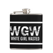 White Girl-afval Heupfles (Voorkant)