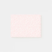 White Girly Blush Pink Leopard Print Post-it® Notes (Voorkant)