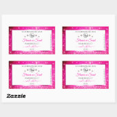 White Girly Pink Glitter Product Label Logo juwele (Vel)