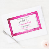 White Girly Pink Glitter Product Label Logo juwele (Envelop)