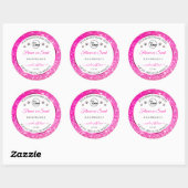 White Girly Pink Glitter Product Label Logo juwele (Vel)