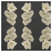 White Gladiola Abstract Pattern Fabric Stof (Swatch)