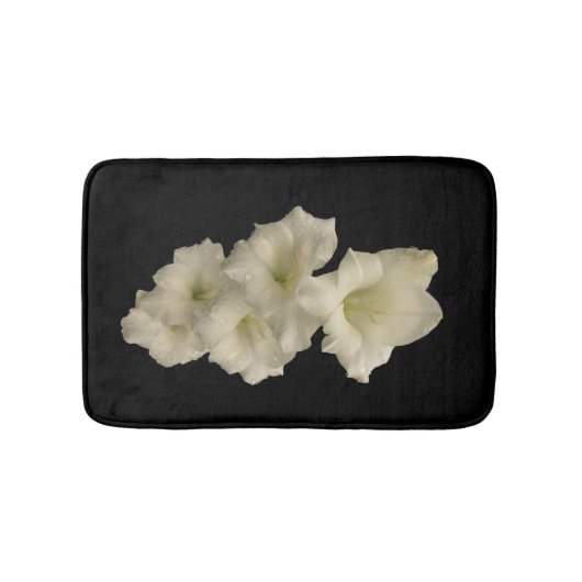 White Gladiola Flower Bath Mats Badmat (Voorkant)