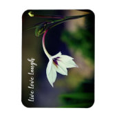 White Gladiolus Garden Flower Motivatie Magneet (Verticaal)