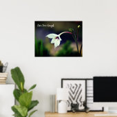 White Gladiolus Garden Flower Motivatie Poster (Thuiskantoor)
