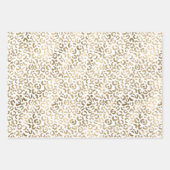White Glam Gold Leopard Zebra Animal Print Inpakpapier Vel (Voorkant)