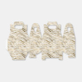 White Glam Gold Zebra Animal Print Bedankdoosjes (Uitgevouwen)