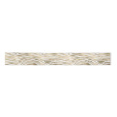 White Glam Gold Zebra Animal Print  Satijnen Lint (Voorkant)