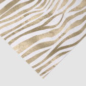 White Glam Gold Zebra Animal Print   Tissuepapier (Detail)