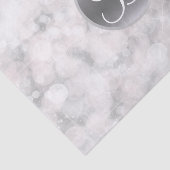 White Glam Sparkle Lights Monogram Letter Initiaal Tissuepapier (Detail)