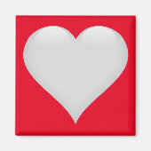 White Glass Heart  Magneet (Voorkant)