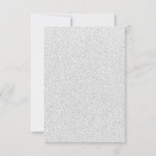 White Glitter and Red Lijst — RSVP-reactiekaart RSVP Kaartje (Achterkant)