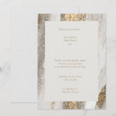 White Glitter bruiloft uitnodiging (Voorkant / Achterkant)