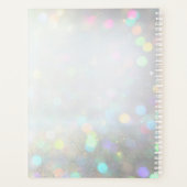 White Glitter Dust Gepersonaliseerde Jaarplanner Planner (Achterkant)