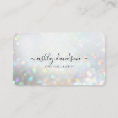 White Glitter Dust Modern Glam Visitekaartjes (Voorkant)