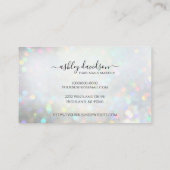 White Glitter Dust Zakelijke Afspraakkaarten Afsprakenkaartje (Achterkant)