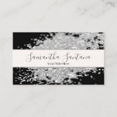 White Glitter Spill Visitekaartje (Voorkant)
